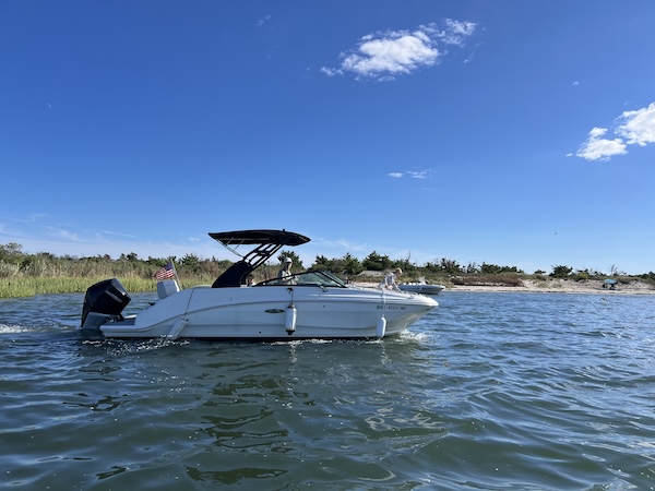 Out on the water meeting friends